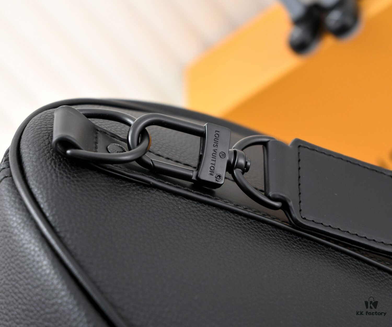 KEEPALL BANDOULIÈRE 50 Travel Bag in Black Grained Leather with Aerogram Design