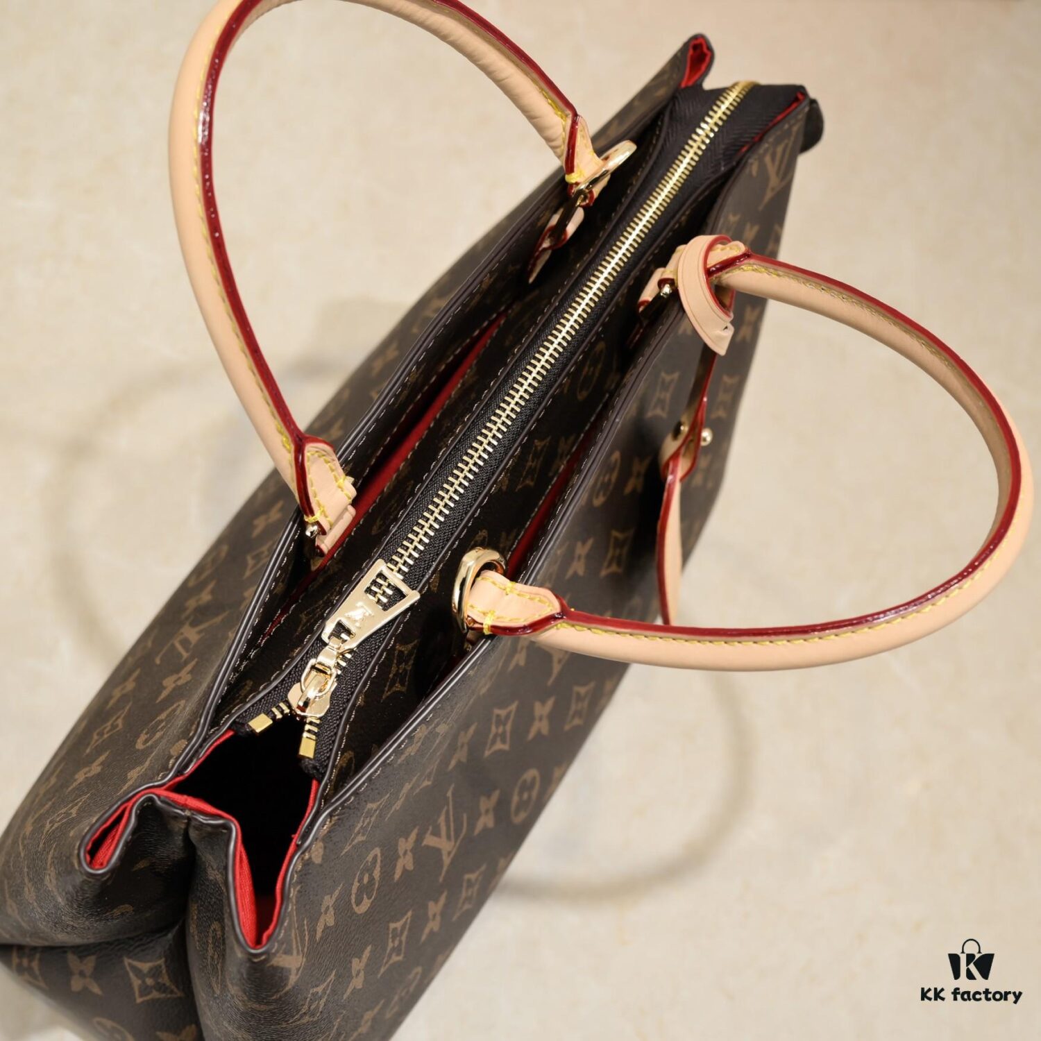 2021 New Large LV New Grand Palais MM Double-Sided Yellow Leather Monogram Fashion Shoulder Handbag