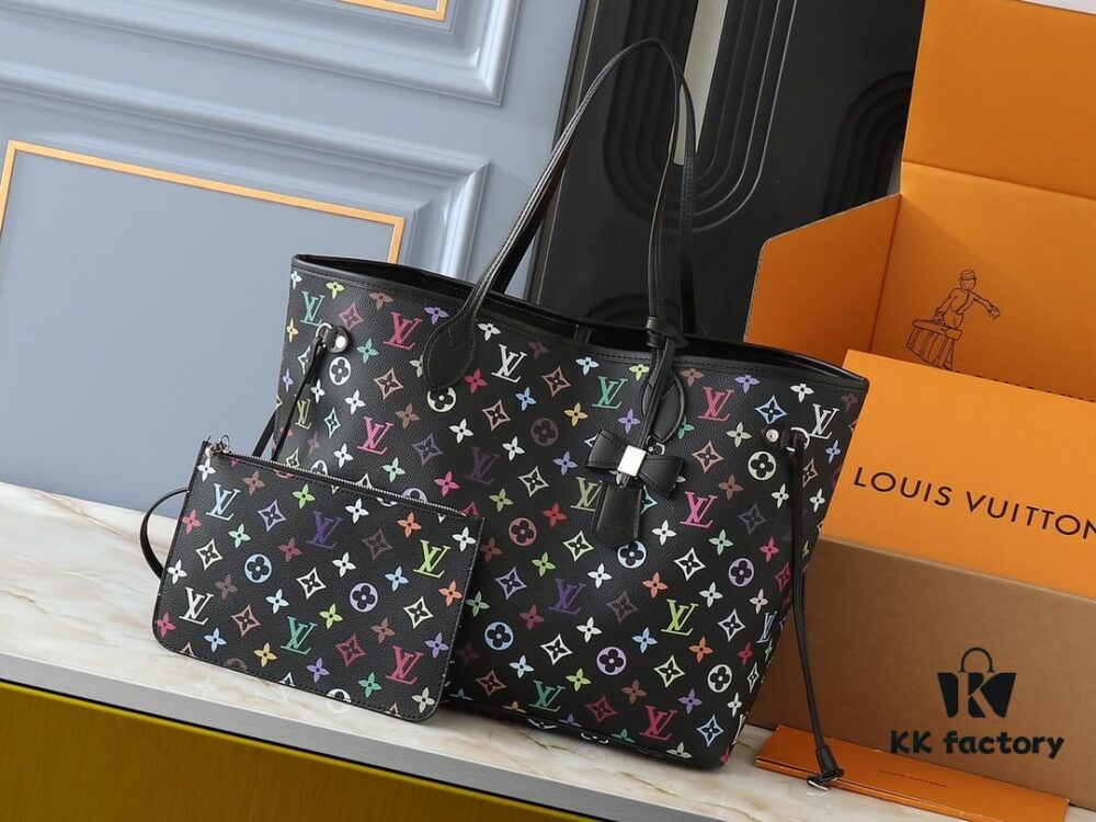 Upgraded Original M13675 M13271 M40995 This Medium Neverfull Bag from the Louis Vuitton x Takashi Murakami Re-Edition Collection