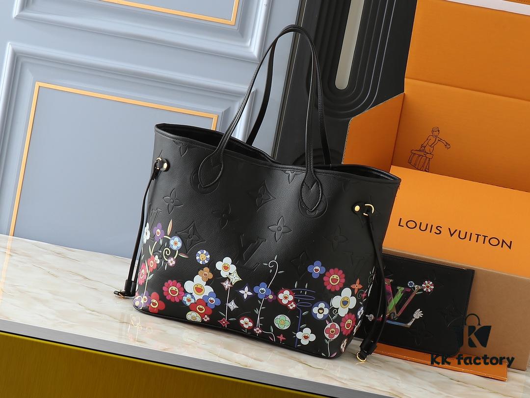 Upgraded Original M13675 M13271 M40995 This Medium Neverfull Bag from the Louis Vuitton x Takashi Murakami Re-Edition Collection