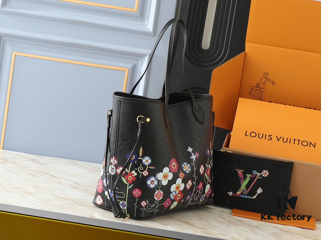 Upgraded Original M13675 M13271 M40995 This Medium Neverfull Bag from the Louis Vuitton x Takashi Murakami Re-Edition Collection