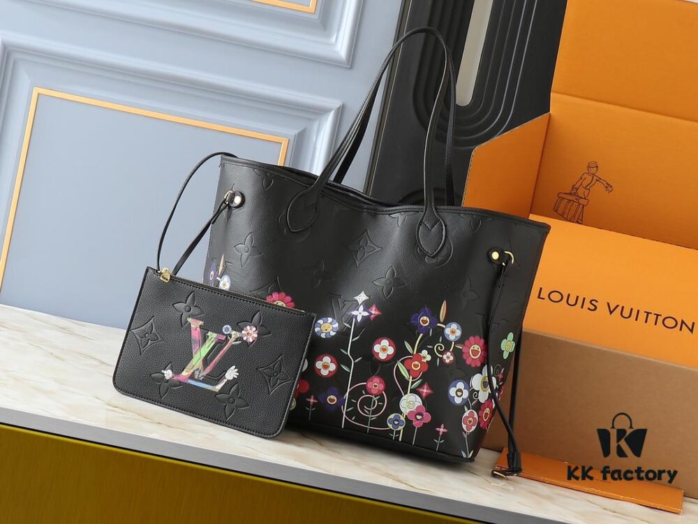 Upgraded Original M13675 M13271 M40995 This Medium Neverfull Bag from the Louis Vuitton x Takashi Murakami Re-Edition Collection