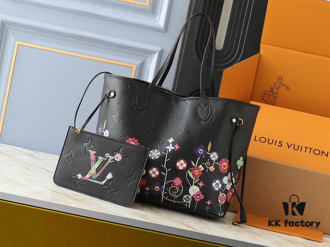 Upgraded Original M13675 M13271 M40995 This Medium Neverfull Bag from the Louis Vuitton x Takashi Murakami Re-Edition Collection