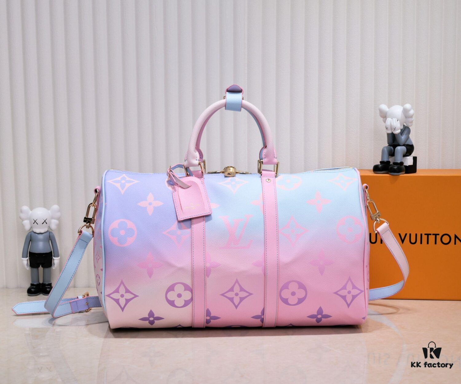 Louis Vuitton Classic Keepall 45 Travel Bag in Soft Pink Tones