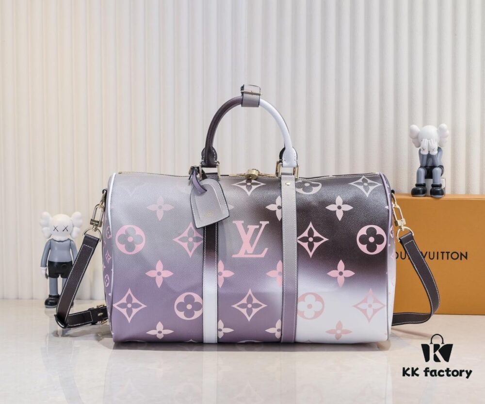 Louis Vuitton Classic Keepall 45 Travel Bag in Soft Pink Tones, Model No. 59943 41418