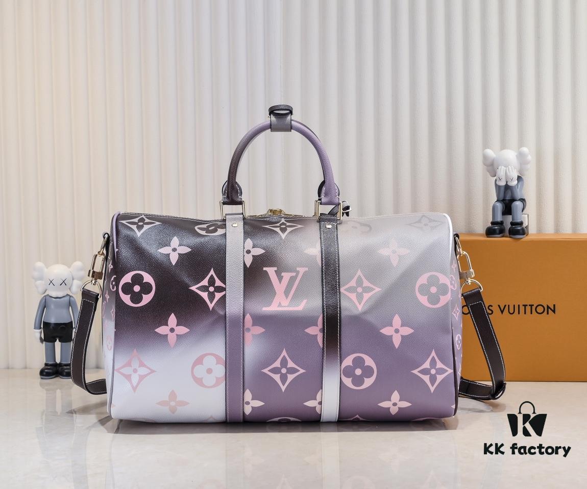 Louis Vuitton Classic Keepall 45 Travel Bag in Soft Pink Tones, Model No. 59943 41418