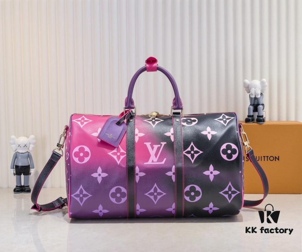 Louis Vuitton Classic Keepall 45 Travel Bag in Soft Pink Tones