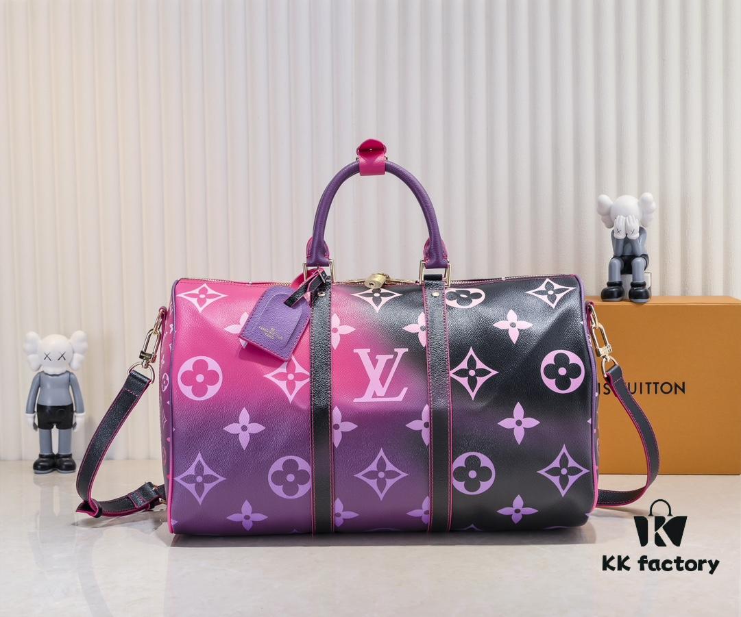 Louis Vuitton Classic Keepall 45 Travel Bag in Soft Pink Tones