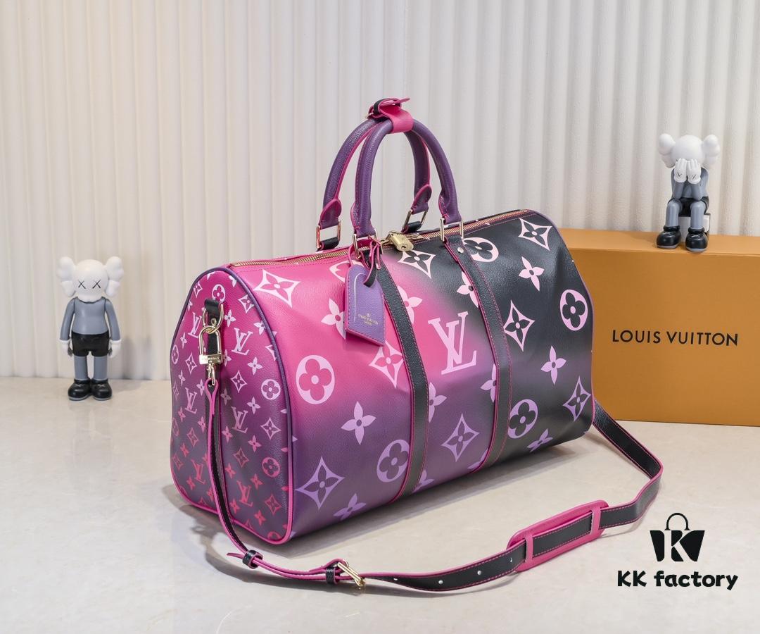 Louis Vuitton Classic Keepall 45 Travel Bag in Soft Pink Tones
