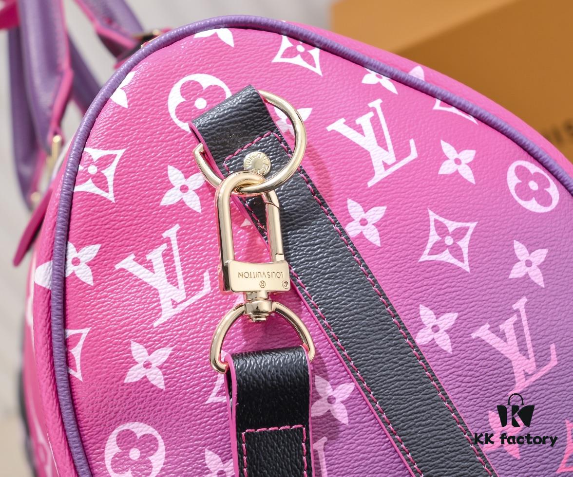 Louis Vuitton Classic Keepall 45 Travel Bag in Soft Pink Tones