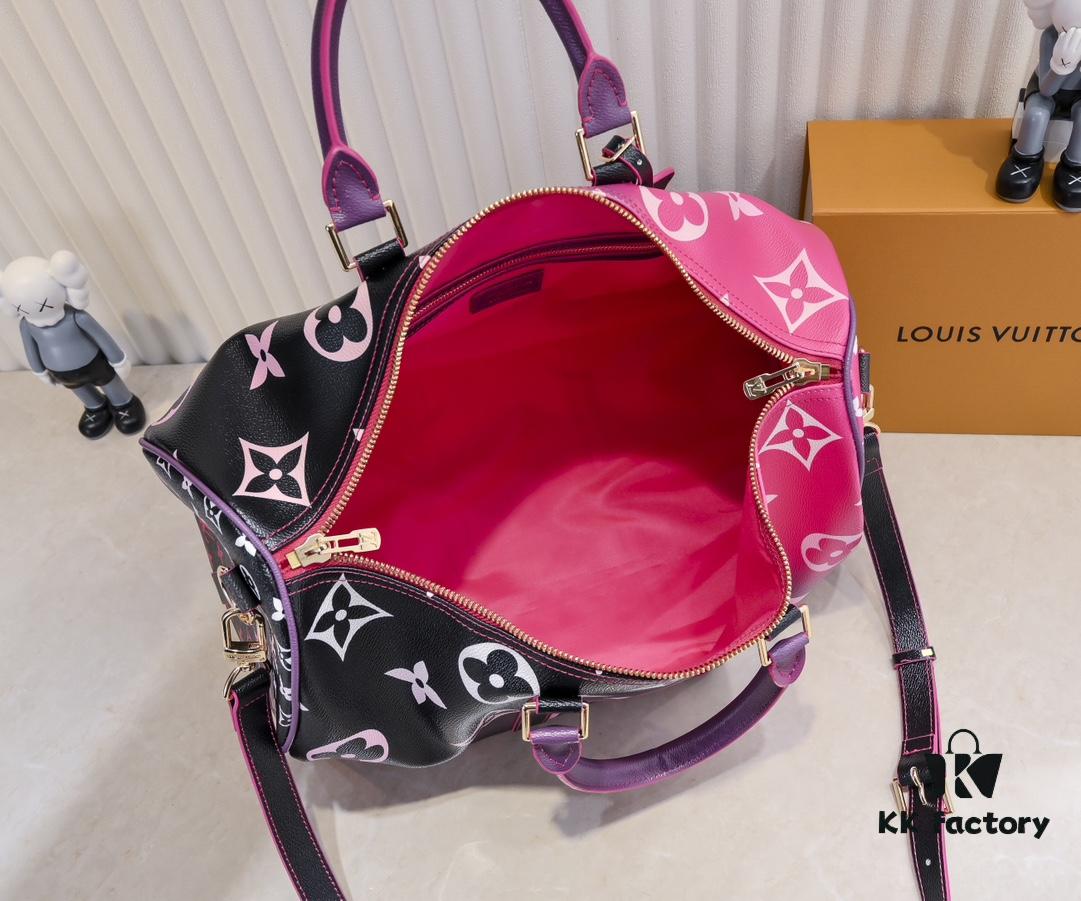 Louis Vuitton Classic Keepall 45 Travel Bag in Soft Pink Tones