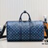 Exclusive Real Shot M24953 41416 New Version Louis Vuitton Classic Keepall Travel Bag Release Monogram Shadow Leather's Modern Flair