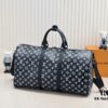 Exclusive In-Stock M24953 41416 New Version Louis Vuitton Classic Keepall Travel Bag Unveils Modern Charm of Monogram Shadow Leather