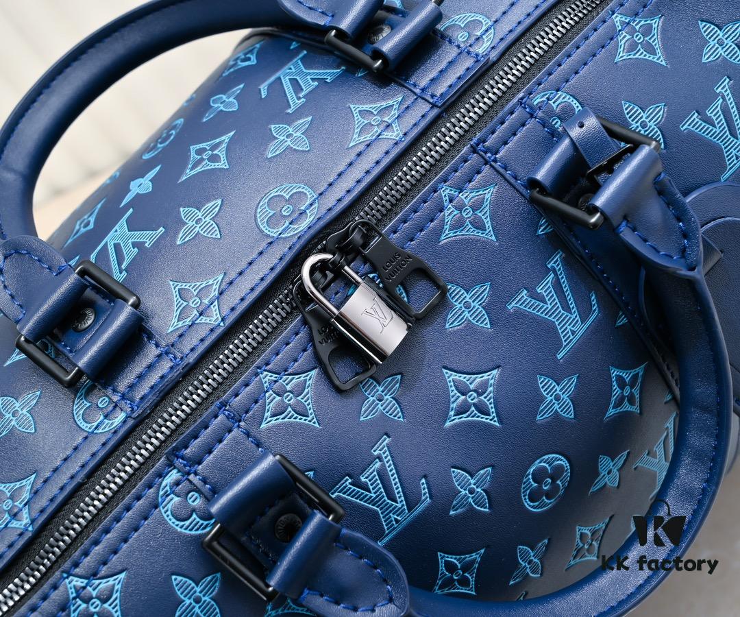 Exclusive Real Shot M24953 41416 New Version Louis Vuitton Classic Keepall Travel Bag Release Monogram Shadow Leather's Modern Flair