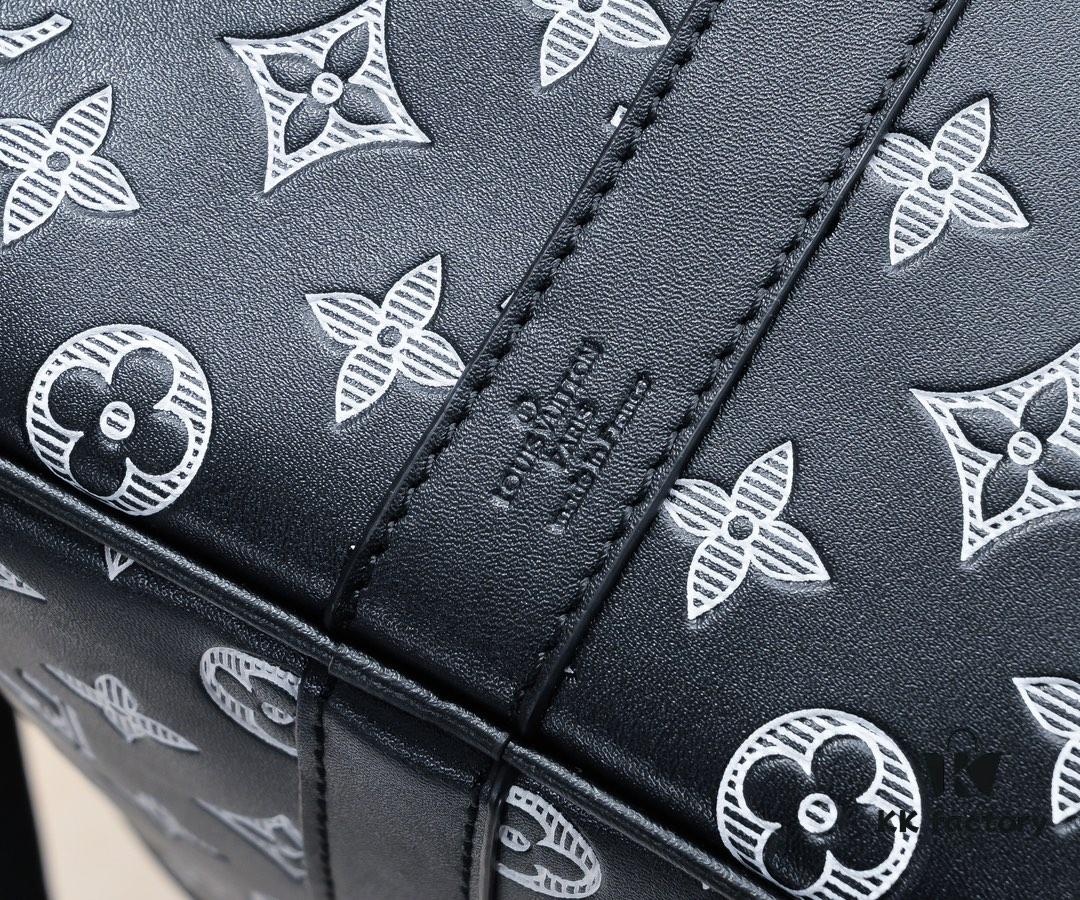 Exclusive In-Stock M24953 41416 New Version Louis Vuitton Classic Keepall Travel Bag Unveils Modern Charm of Monogram Shadow Leather