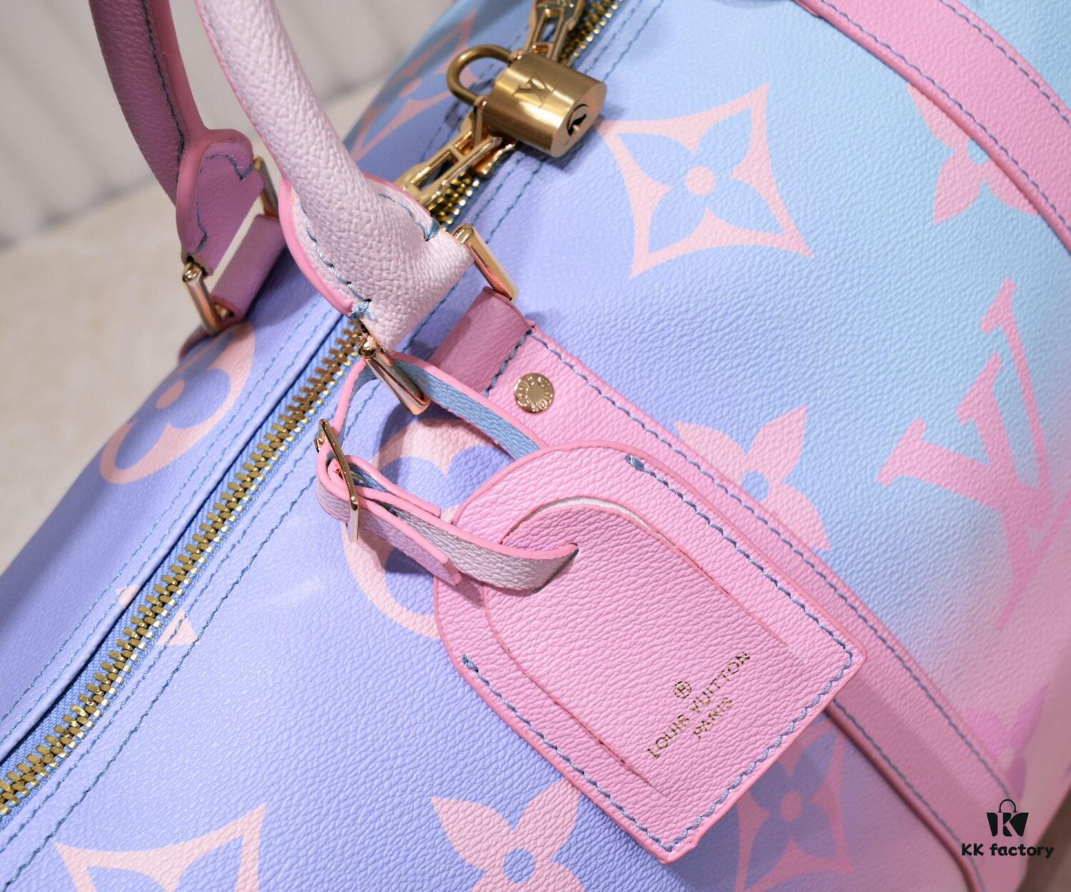 Louis Vuitton Classic Keepall 45 Travel Bag in Soft Pink Tones