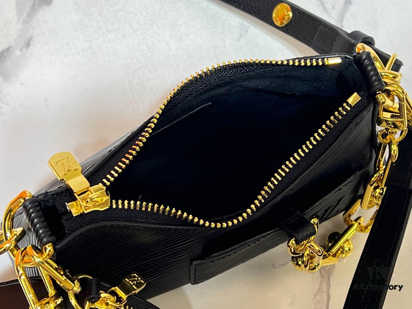 M13099 Marellini Handbag crafted from textured Epi leather with a compact silhouette and ample space for daily essentials like a smartphone