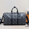 Exclusive In-Stock M24953 41416 New Version Louis Vuitton Classic Keepall Travel Bag Unveils Modern Charm of Monogram Shadow Leather