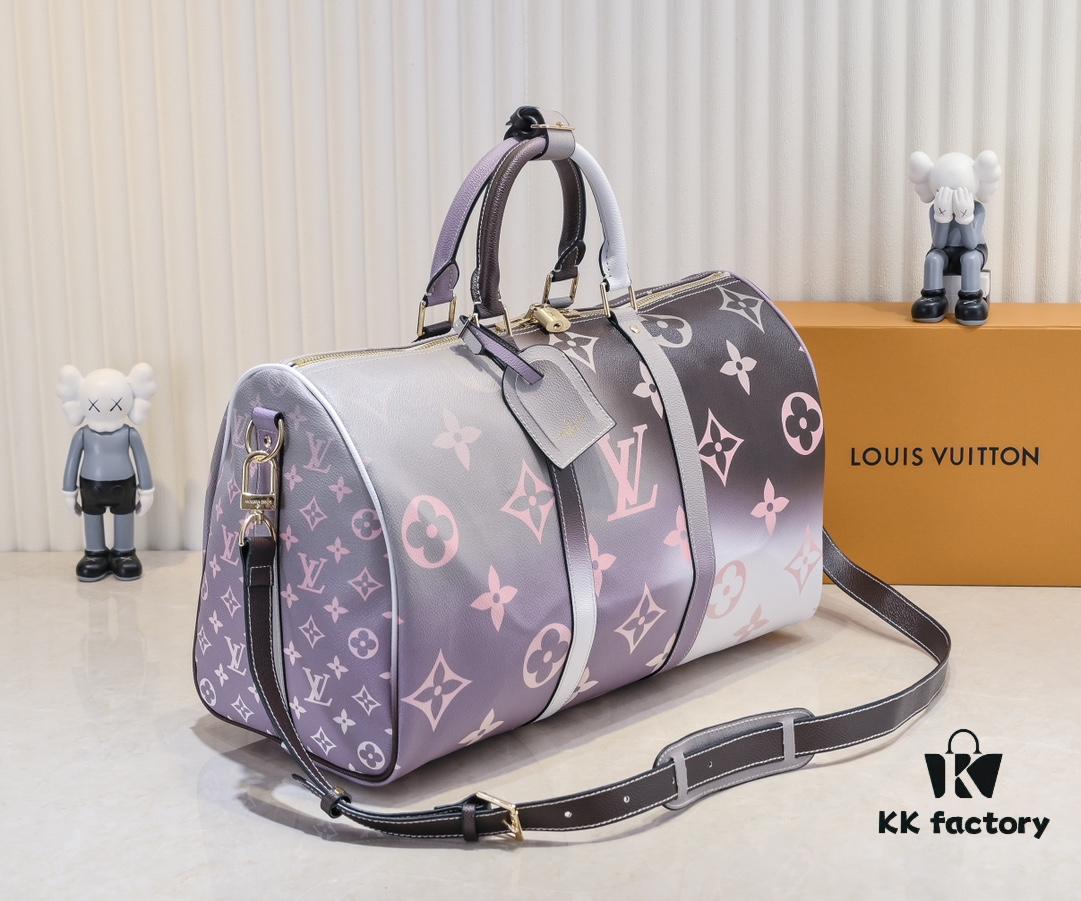 Louis Vuitton Classic Keepall 45 Travel Bag in Soft Pink Tones, Model No. 59943 41418