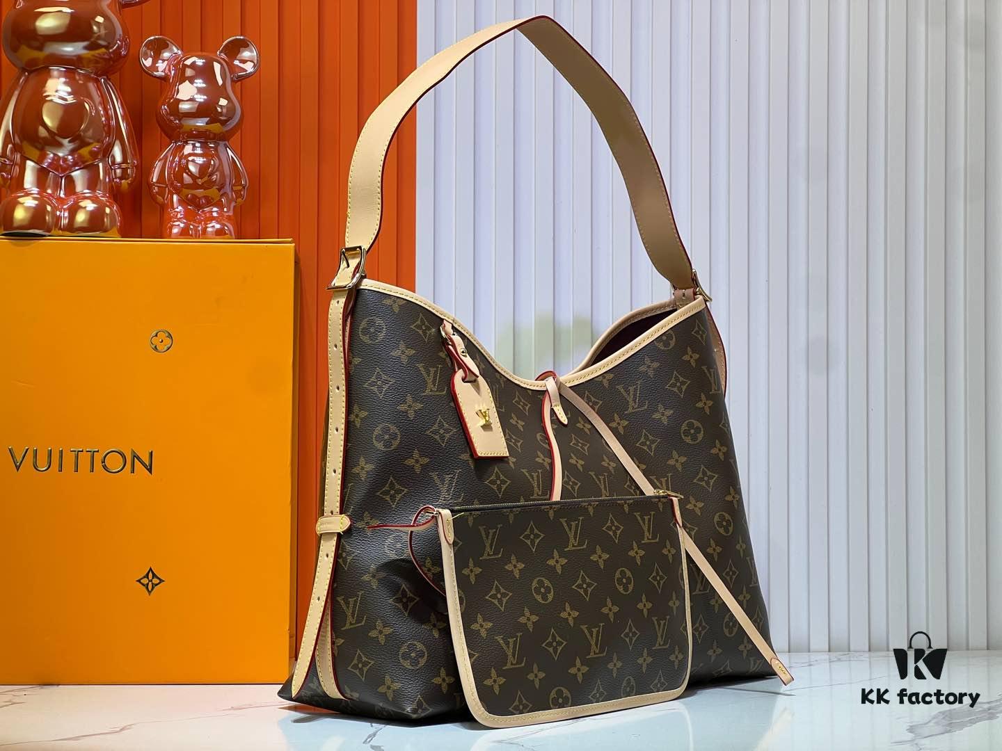 M46197 Reversible Leather Louis Vuitton CarryAll Medium Bag