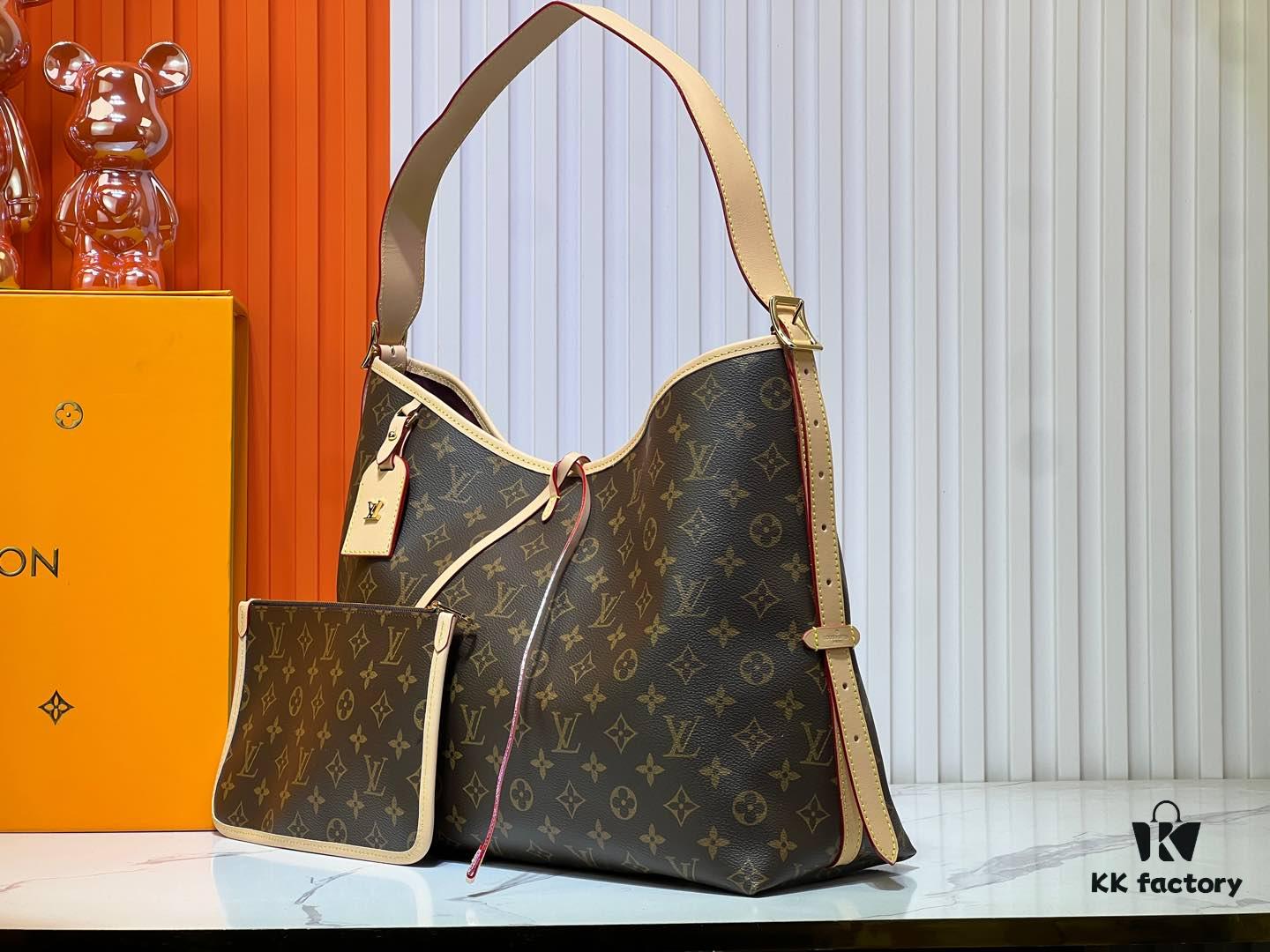 M46197 Reversible Leather Louis Vuitton CarryAll Medium Bag