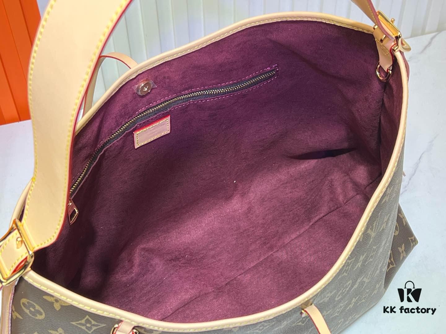 M46197 Reversible Leather Louis Vuitton CarryAll Medium Bag