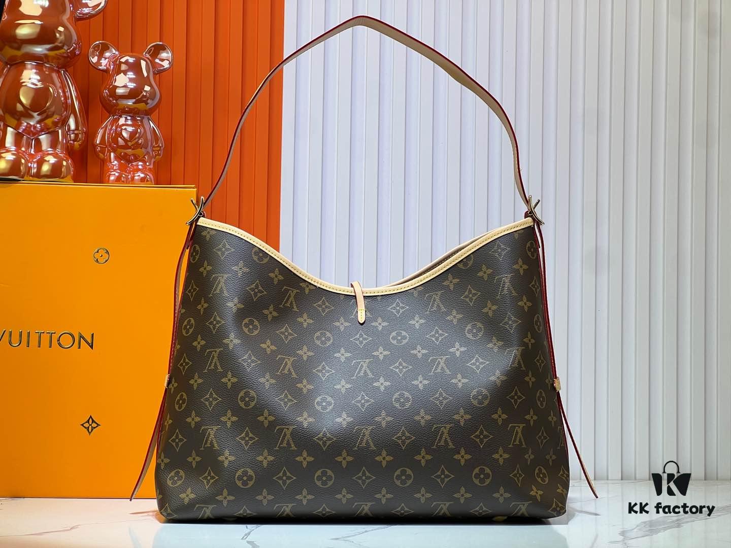 M46197 Reversible Leather Louis Vuitton CarryAll Medium Bag