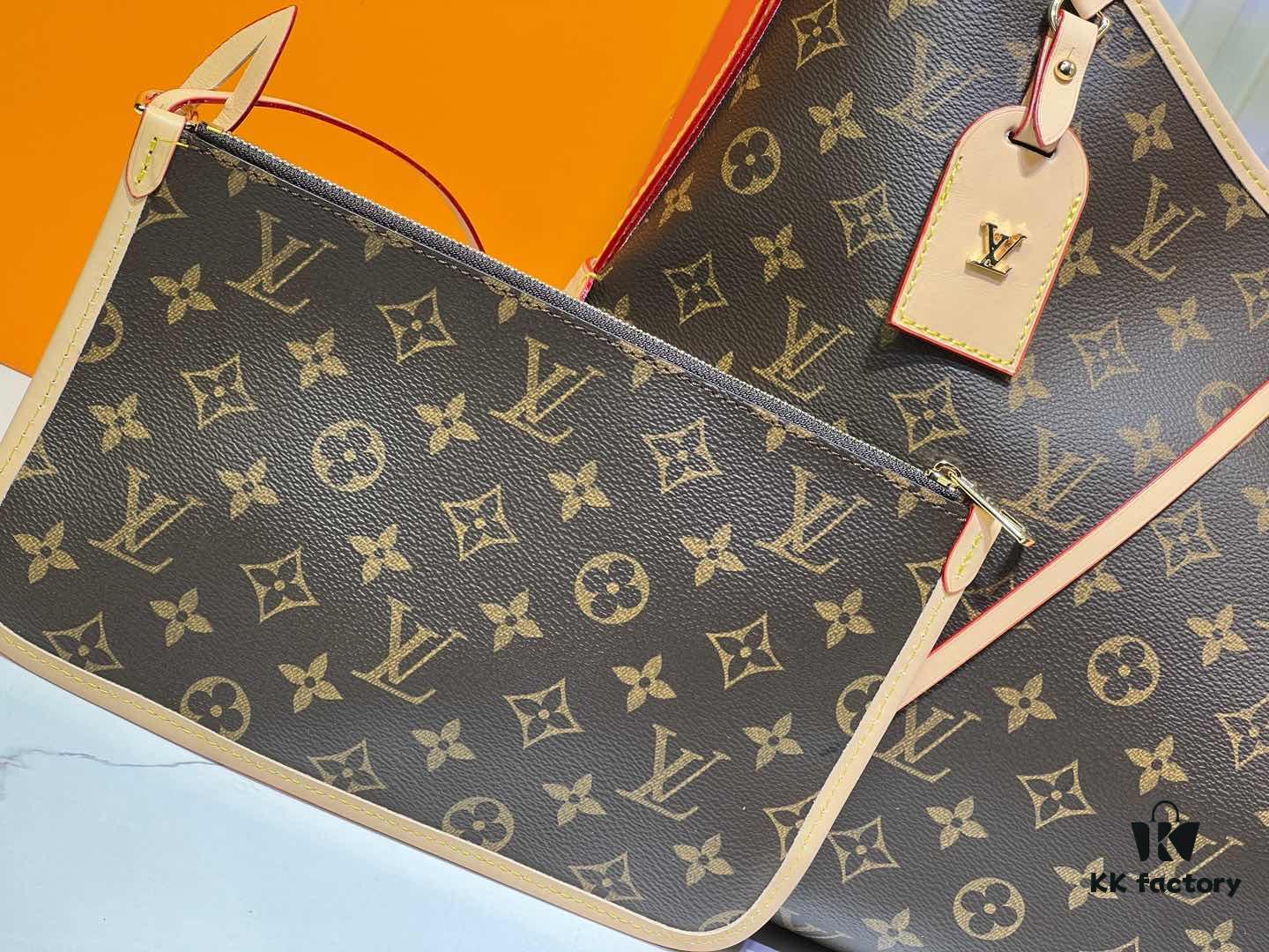 M46197 Reversible Leather Louis Vuitton CarryAll Medium Bag