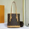 Vintage Yellow Skin High-Quality Original Style Louis Vuitton LV New Women's Shoulder Bag, Drum Bag M42238, Mother-and-Child Bag Design, Practical and Premium Craftsmanship, 23*26*16cm