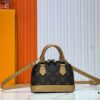 Upgraded Original 【Louis Vuitton Alma Nano Shell Handbag】M82717 Monogram Coffee Check Mini Shell Bag Series