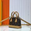 Upgraded Original 【Louis Vuitton Alma Nano Shell Handbag】M82717 Monogram Coffee Check Mini Shell Bag Series