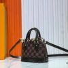 Upgraded Original 【Louis Vuitton Alma Nano Shell Handbag】M82717 Monogram Coffee Check Mini Shell Bag Series