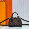 Upgraded Original 【Louis Vuitton Alma Nano Shell Handbag】M82717 Monogram Coffee Check Mini Shell Bag Series
