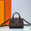Upgraded Original 【Louis Vuitton Alma Nano Shell Handbag】M82717 Monogram Coffee Check Mini Shell Bag Series