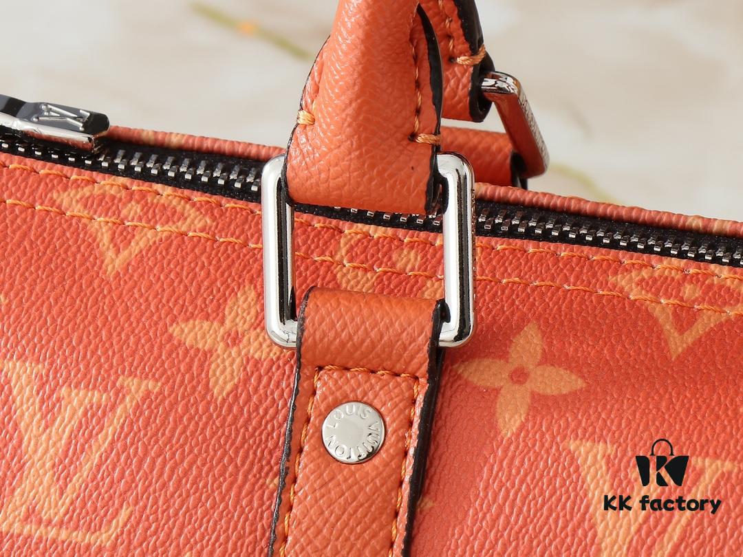 Upgraded Original N100105 Checkered Green M20900, M46271 Black Floral, M31044 Orange, M11542 Classic Monogram, M24849 Monogram Multicolored Dahlia - Keepall 25