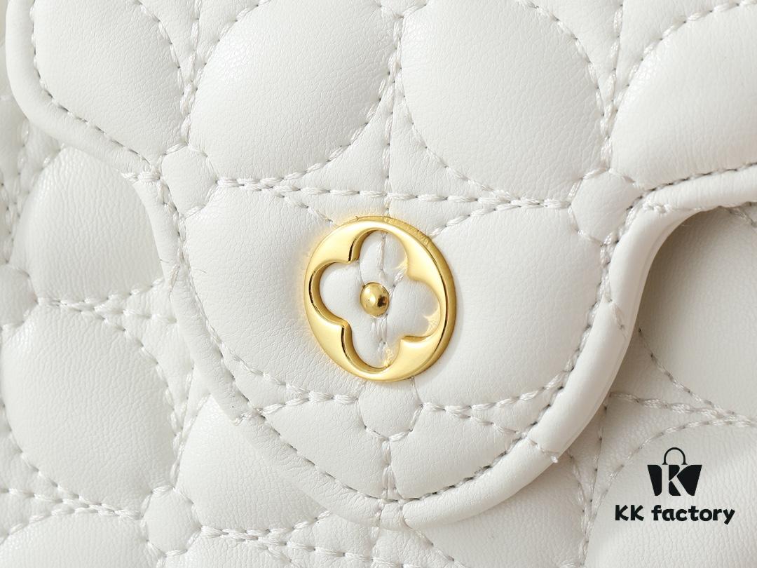 Upgraded Original M23998 M239990 Monogram Embroidered Floral Pattern on Elegant Quilting for Capucines Mini Handbag