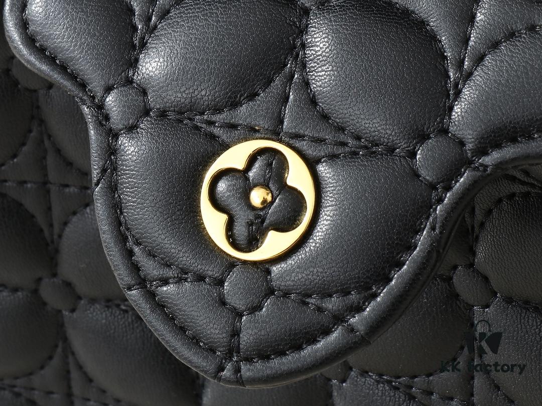 Upgraded Original M23998 M239990 Capucines Mini Bag with Monogram Embroidered Floral on Elegant Quilting