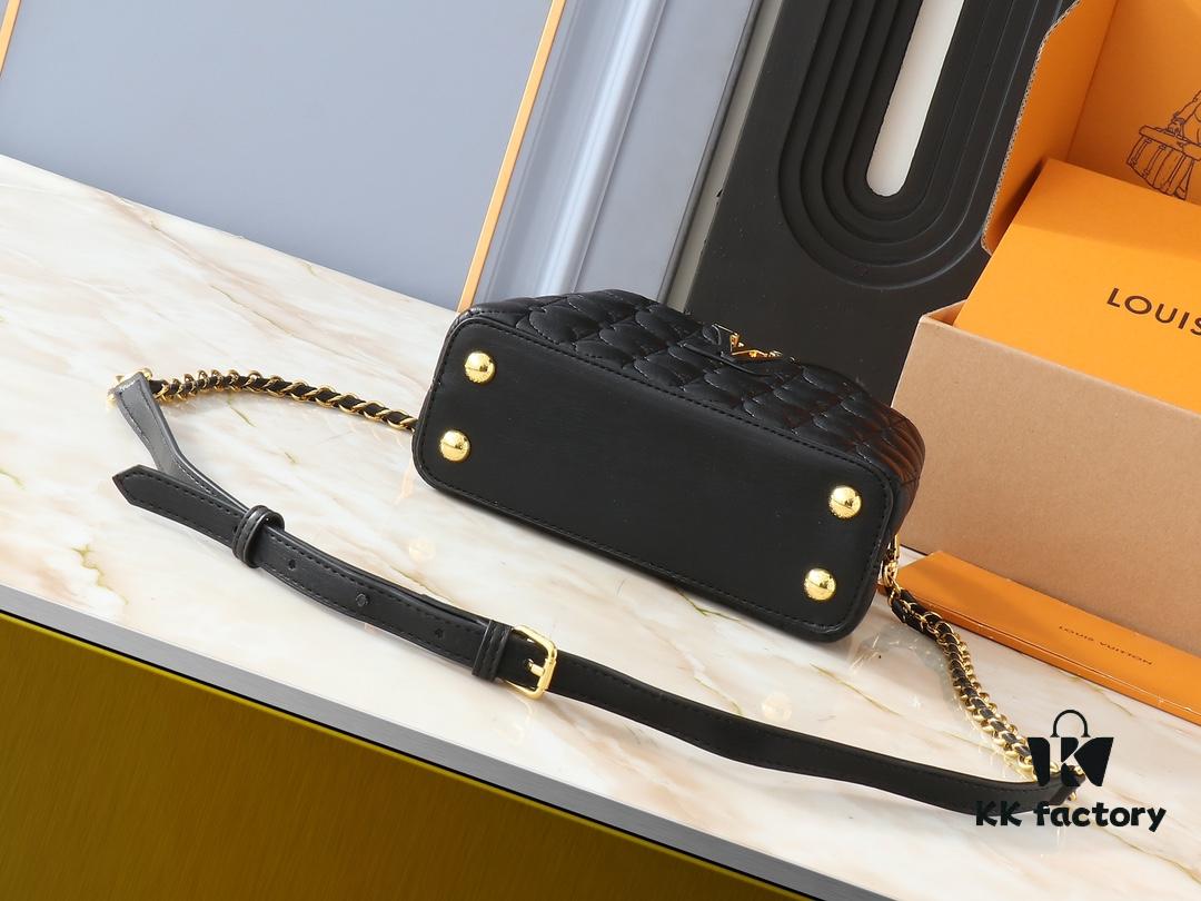 Upgraded Original M23998 M239990 Capucines Mini Bag with Monogram Embroidered Floral on Elegant Quilting