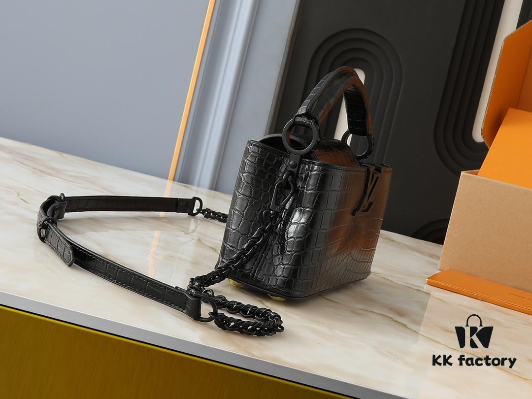 Upgraded Original M23957 M23958 Crocodile-Texture Capucines Mini Bag