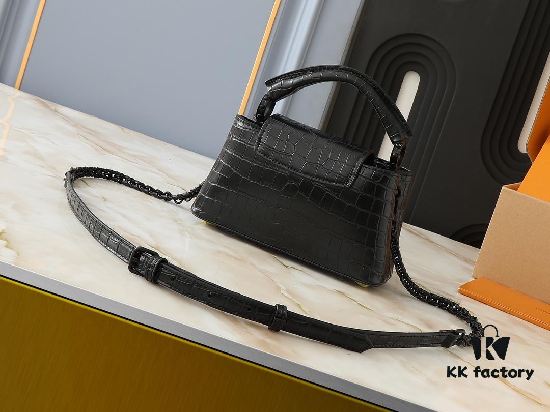 Upgraded Original M23957 M23958 Crocodile-Texture Capucines Mini Bag