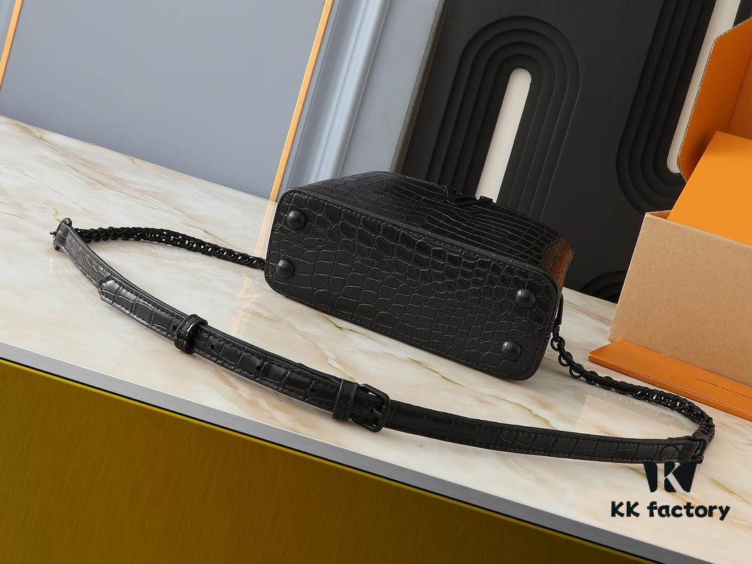 Upgraded Original M23957 M23958 Crocodile-Texture Capucines Mini Bag