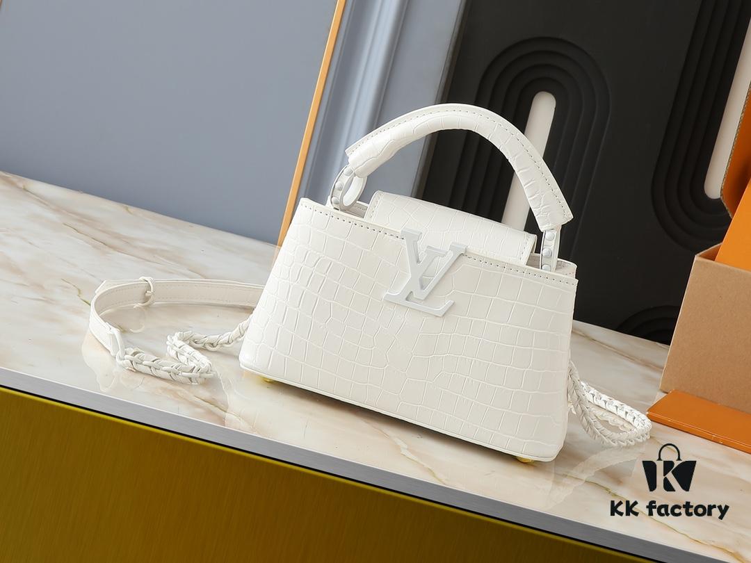 Upgraded Original M23957 M23958 Crocodile Texture Capucines Mini Bag