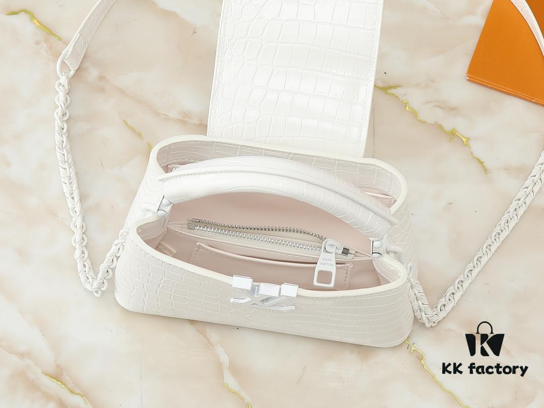 Upgraded Original M23957 M23958 Crocodile Texture Capucines Mini Bag