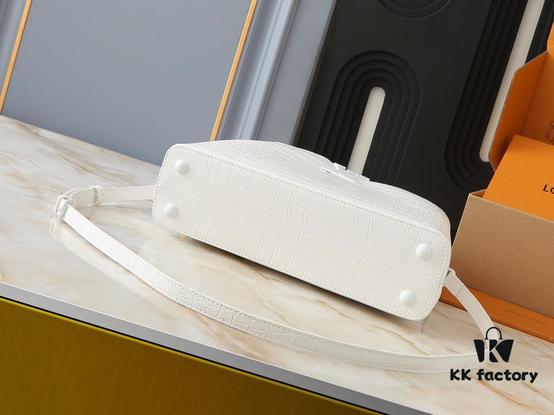 Upgraded Original M23958 M23957 Crocodile Texture Capucines Medium Handbag