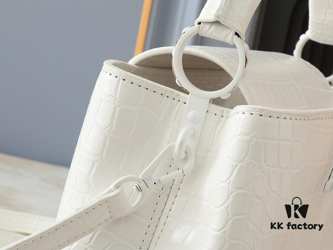 Upgraded Original M23958 M23957 Crocodile Texture Capucines Medium Handbag