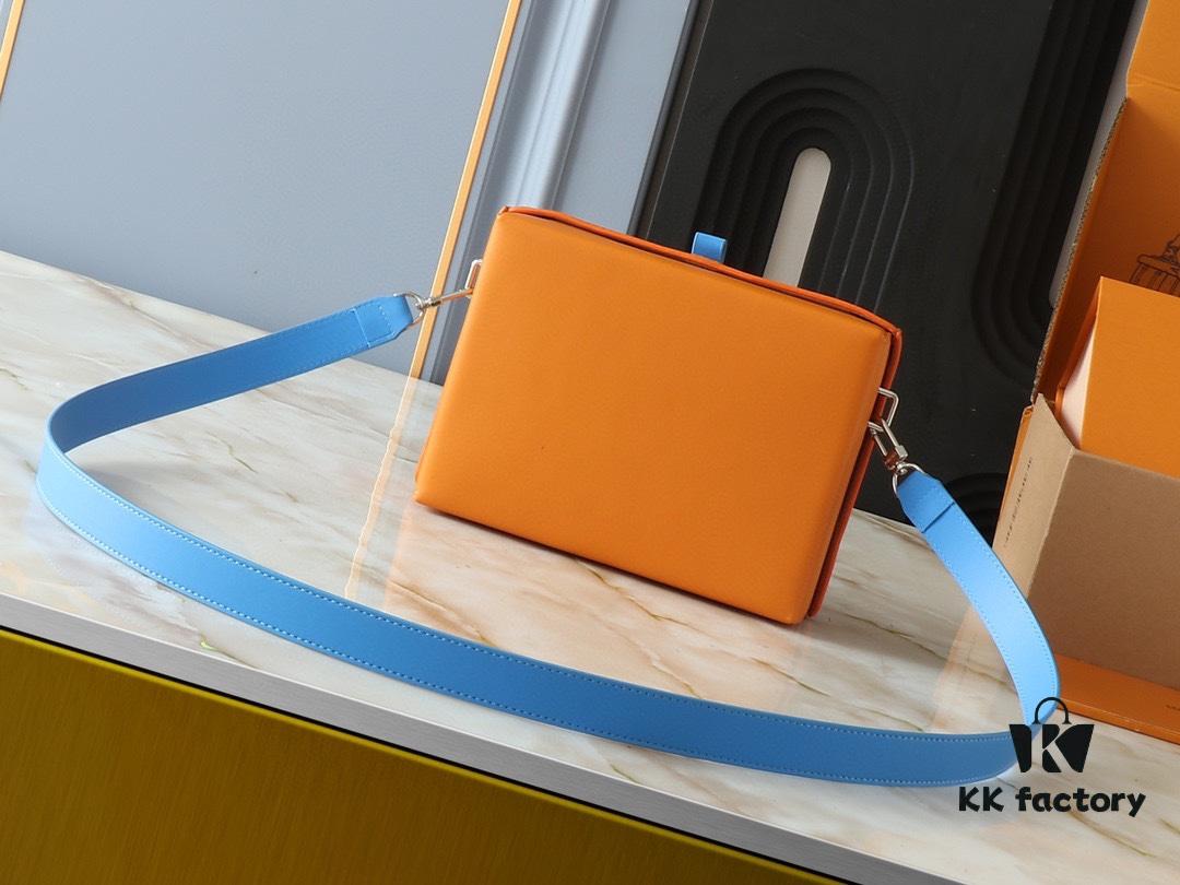 Upgraded Original M24455 Blue Green Yellow Medium-sized Shopper Handbag