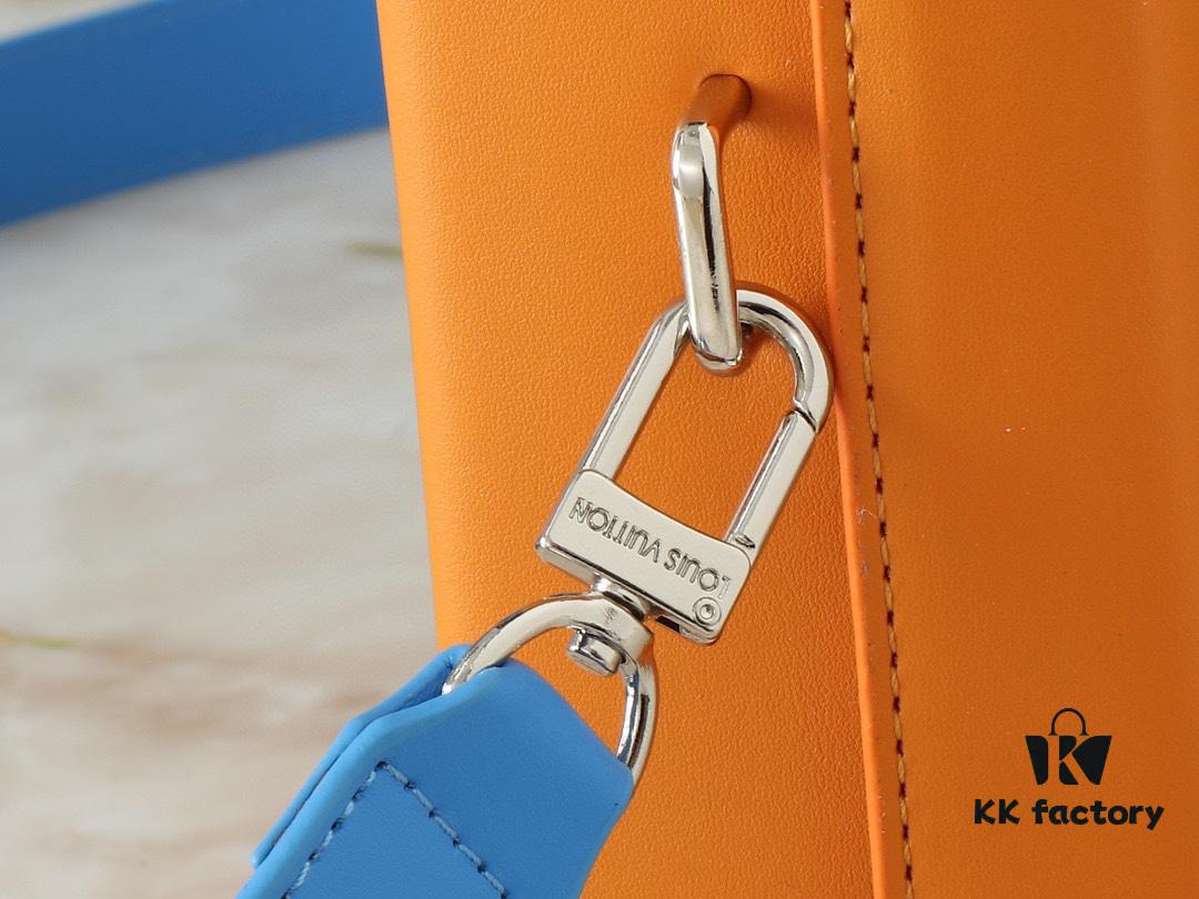 Upgraded Original M24455 Blue Green Yellow Medium-sized Shopper Handbag