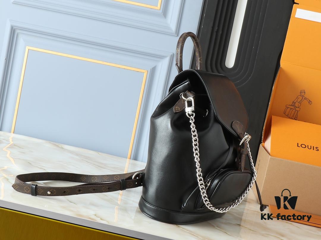 Upgraded Original M12587 ✨【Montsouris Small Backpack】M12587 Black Leather