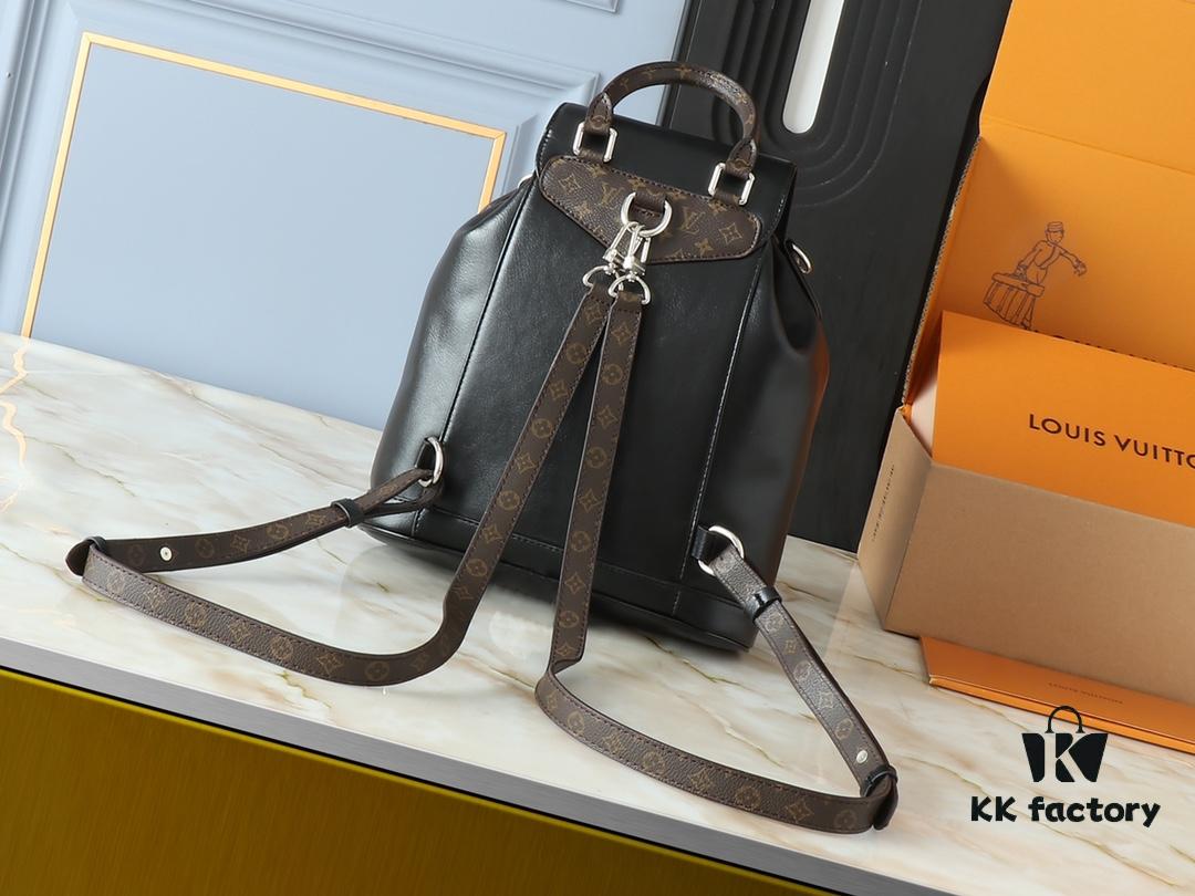 Upgraded Original M12587 ✨【Montsouris Small Backpack】M12587 Black Leather