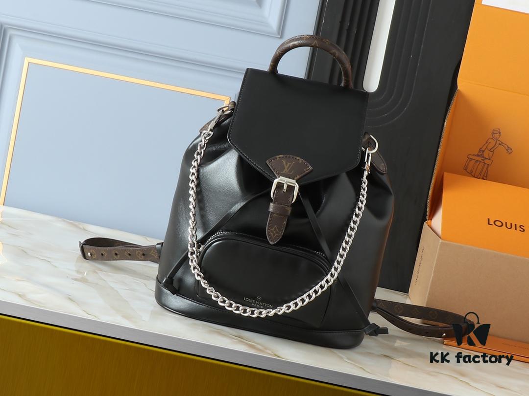 Upgraded Original M12587 ✨【Montsouris Small Backpack】M12587 Black Leather